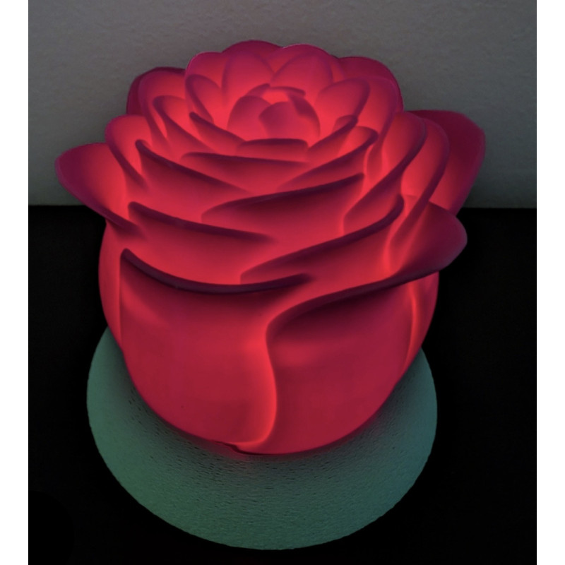 Rose lumineuse LED - Bougie LED incluse, décoration intérieure