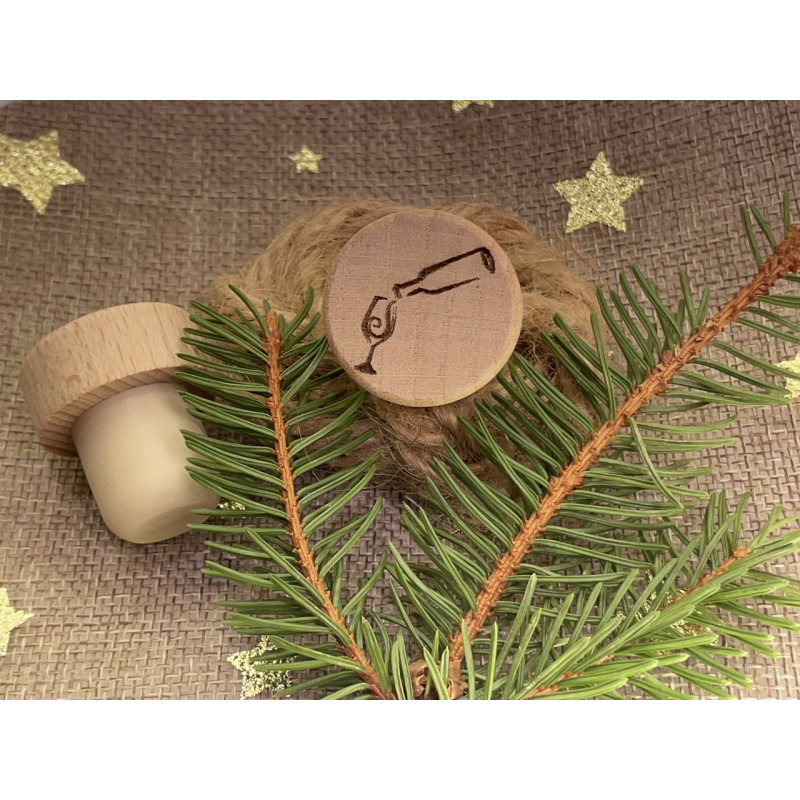 Bouchon Bouteille rempli le verre à pied