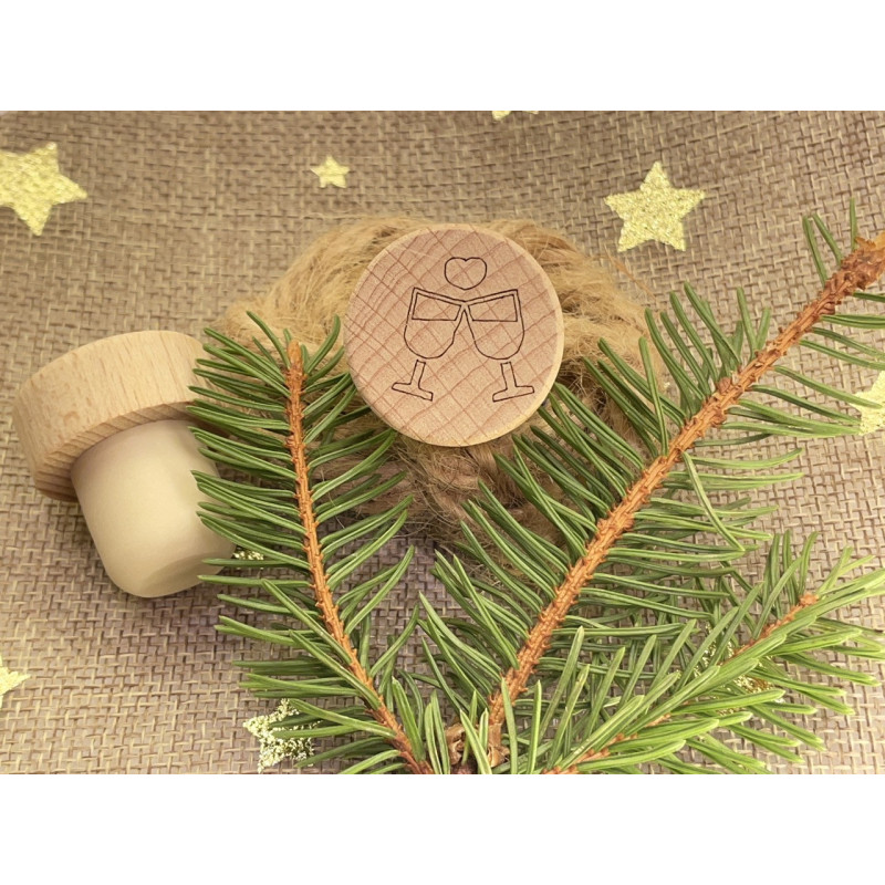 Bouchon 2 verres qui trinquent