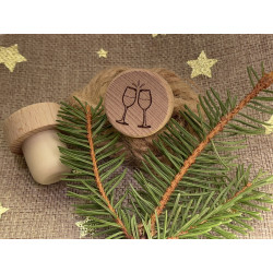 Bouchon deux verres à pied, santé!