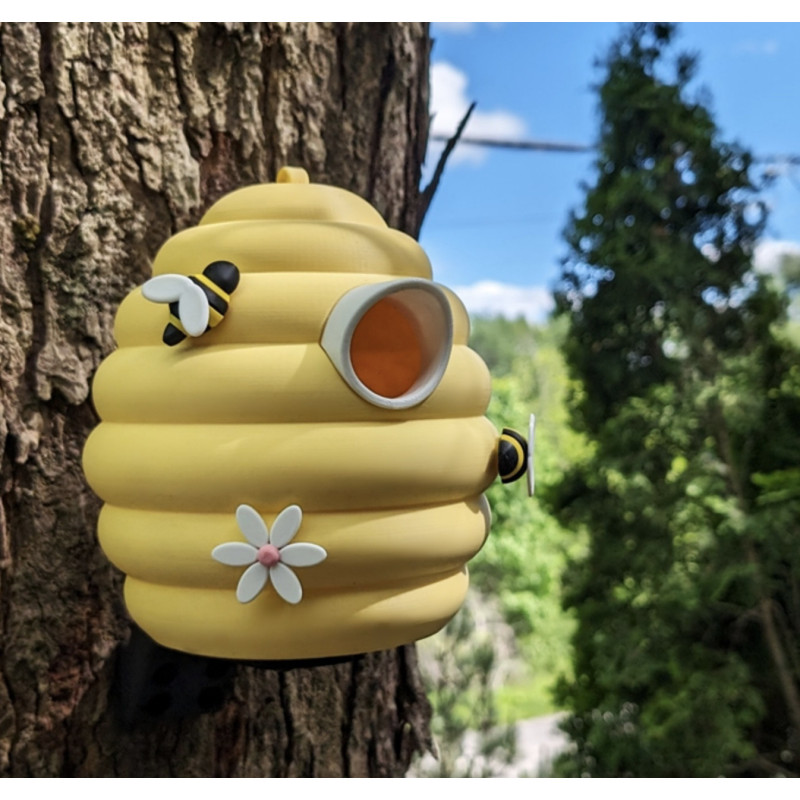 nichoir oiseaux design ruche d'abeilles