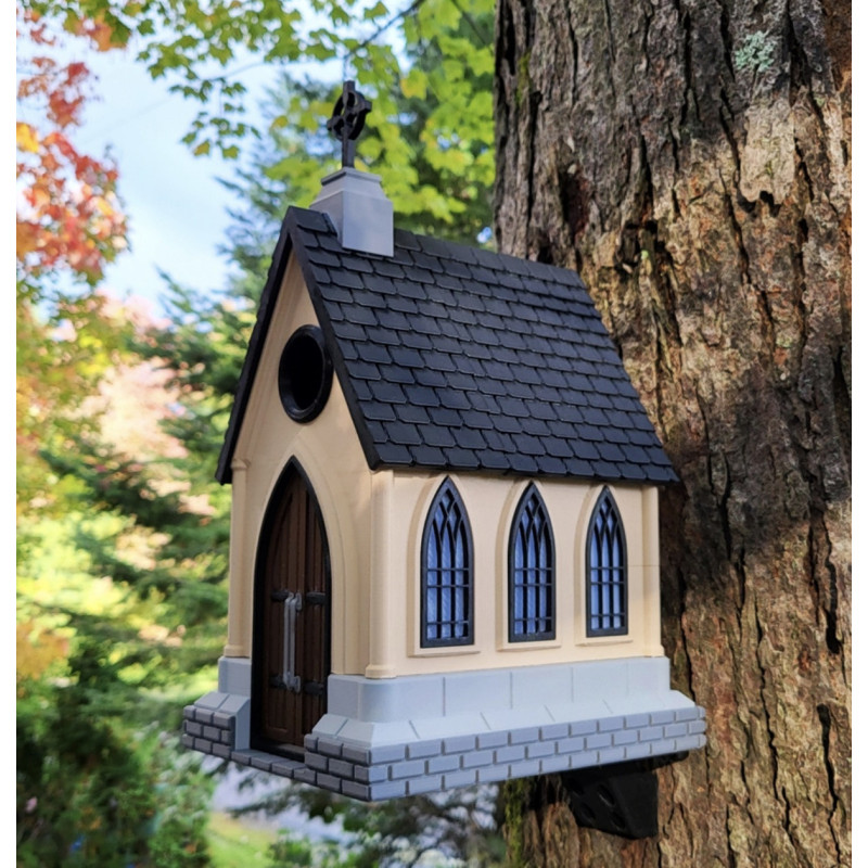 nichoir oiseaux chapelle gothique