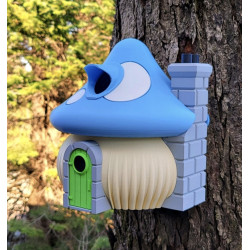 nichoir maison champignon pour oiseaux
