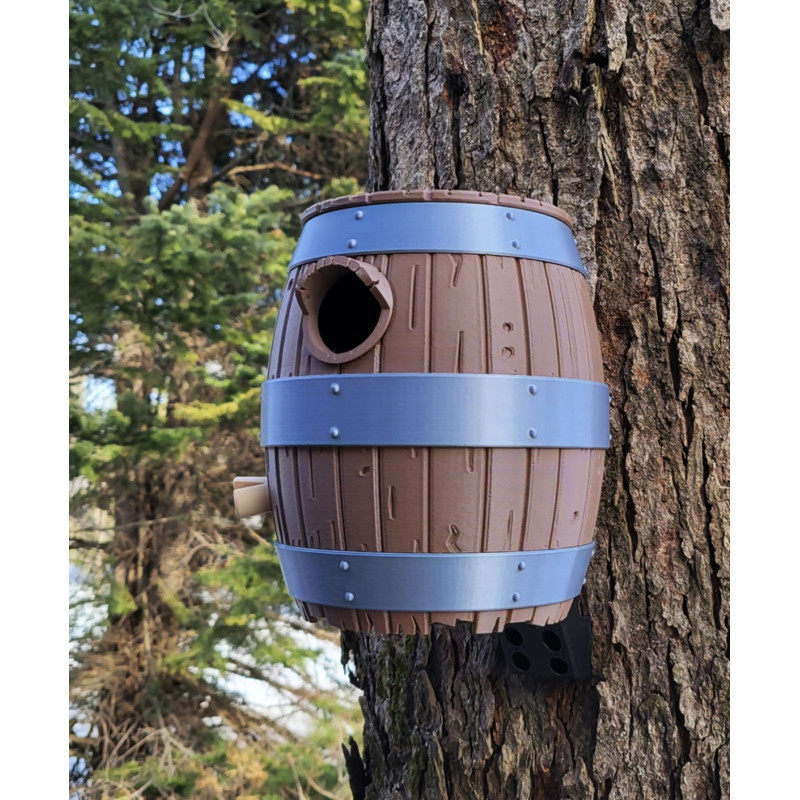 Nichoir vieux tonneau